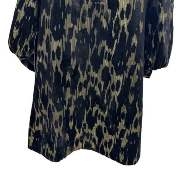 Pomander Place NEW Metallic Velvet Burnout Samantha Party Mini Dress Size S - Picture 6 of 10